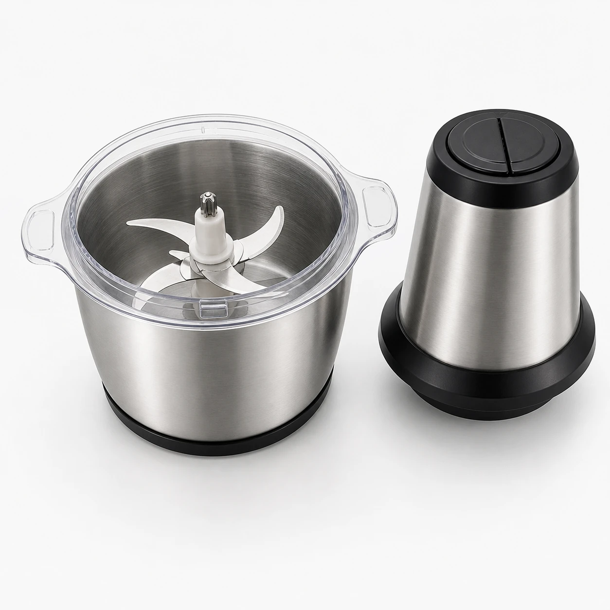 ManaraZone Electric Chopper Blender showing the bowl and blade assembly